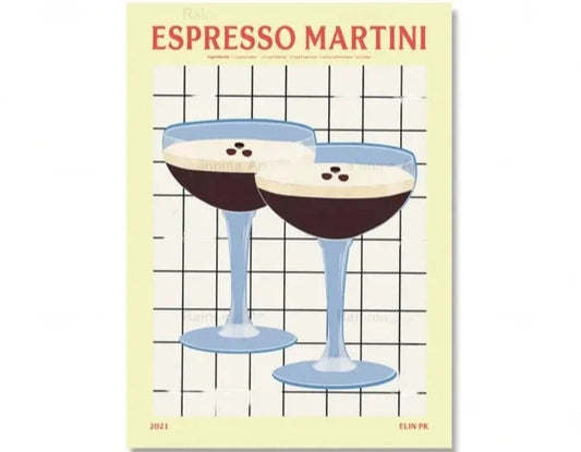 Cartoon Espresso Martini poster
