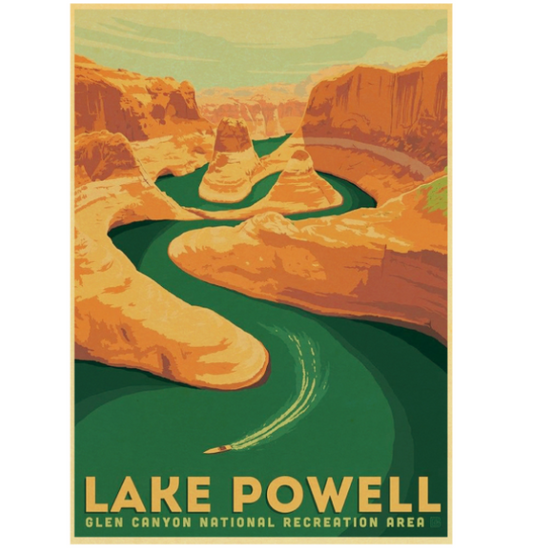 Vintage Lake Powell poster