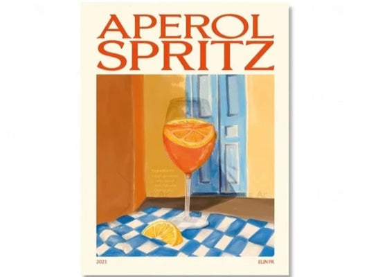 Cartoon Aperol Spritz poster
