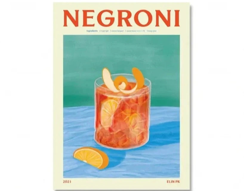 Cartoon Negroni poster